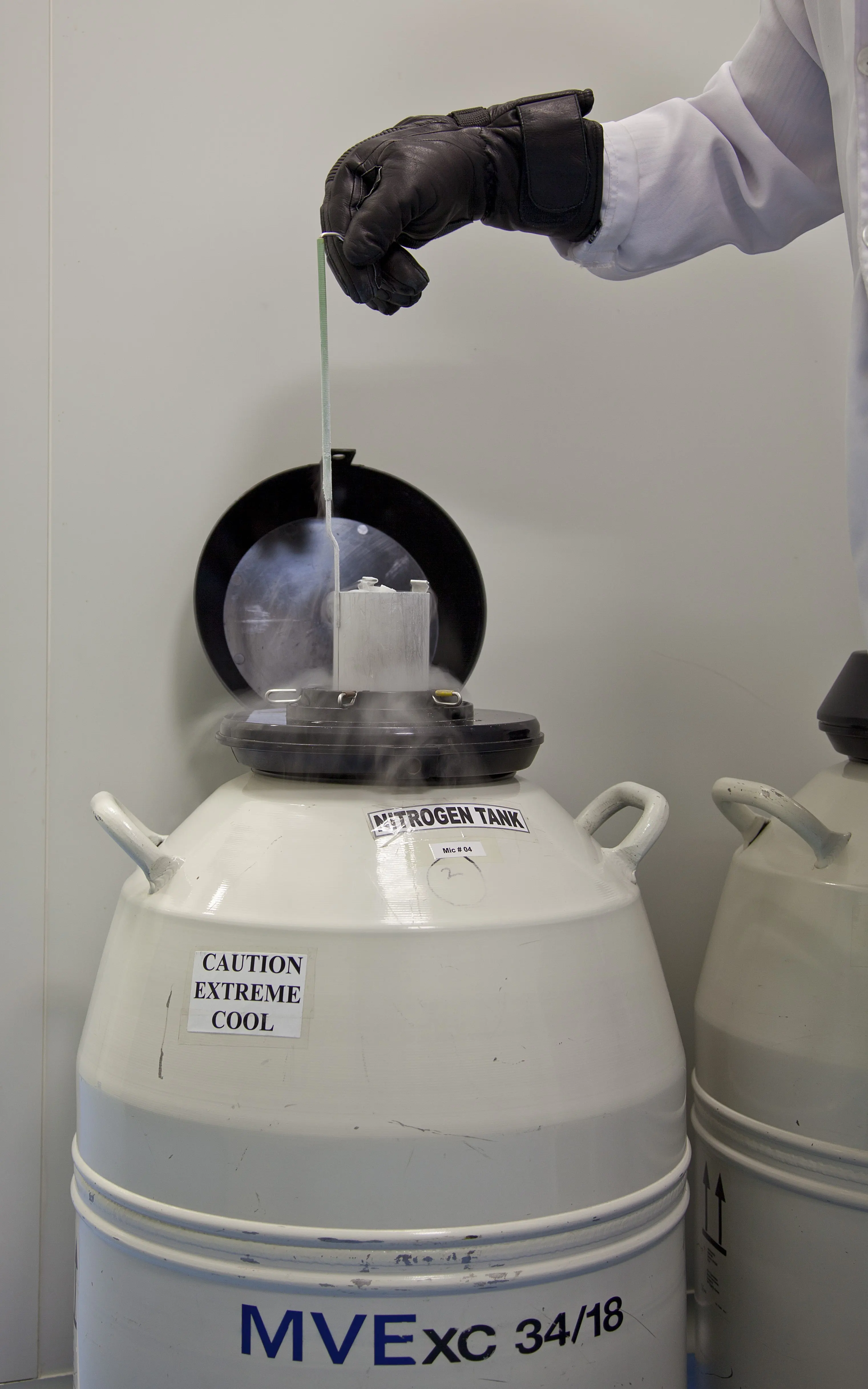 Cryogenic storage vessel used in biological manufacturing